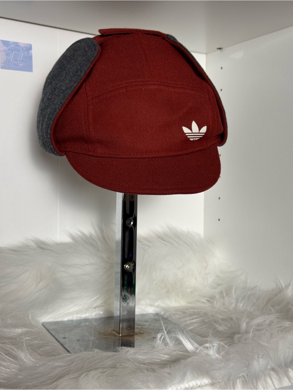 adidas Red & Gray Winter Earflap Hat